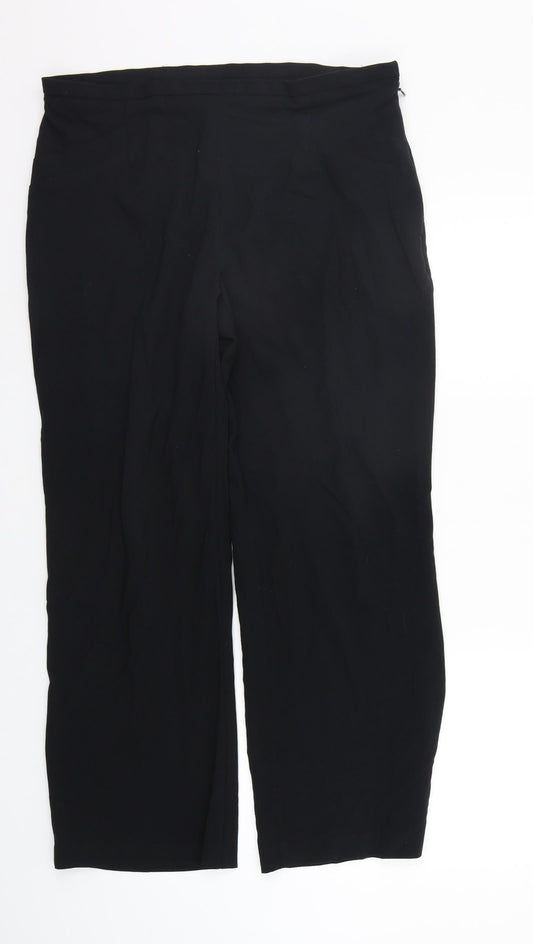 Womens UK Size 14 Marks and Spencer Regular Fit  Black Trousers
