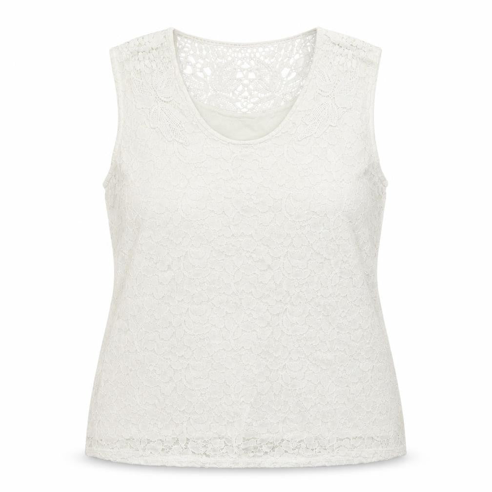 Womens UK Size 16 Preworn White Basic Tank