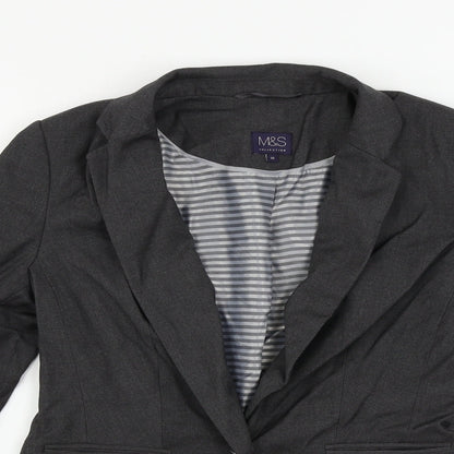 Womens UK Size 10 Marks and Spencer Regular Grey Blazer