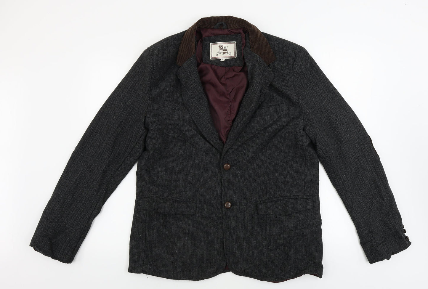 Mens UK Size L Preworn Regular Grey Suit Jacket