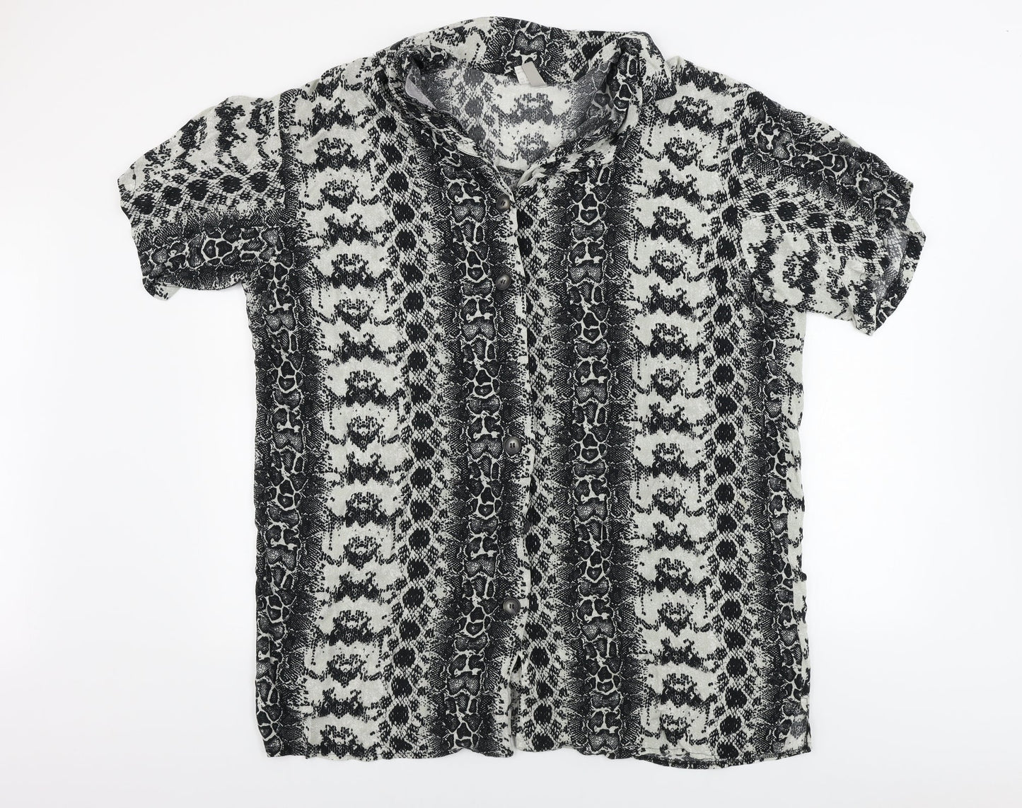 Womens UK Size 12 ASOS Grey Basic Button-Up