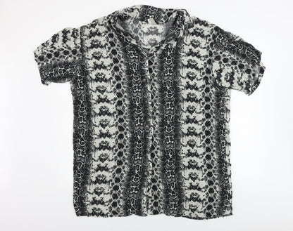 Womens UK Size 12 ASOS Grey Basic Button-Up