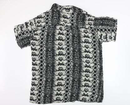 Womens UK Size 12 ASOS Grey Basic Button-Up