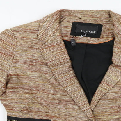 NEXT  Womens Beige Striped  Jacket Blazer Size 10