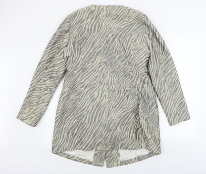 pbo  Womens Beige Animal Print  Jacket Coat Size 10