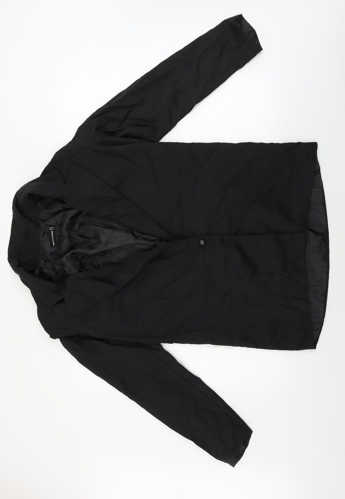 PRETTYLITTLETHING  Womens Black   Jacket Blazer Size 8