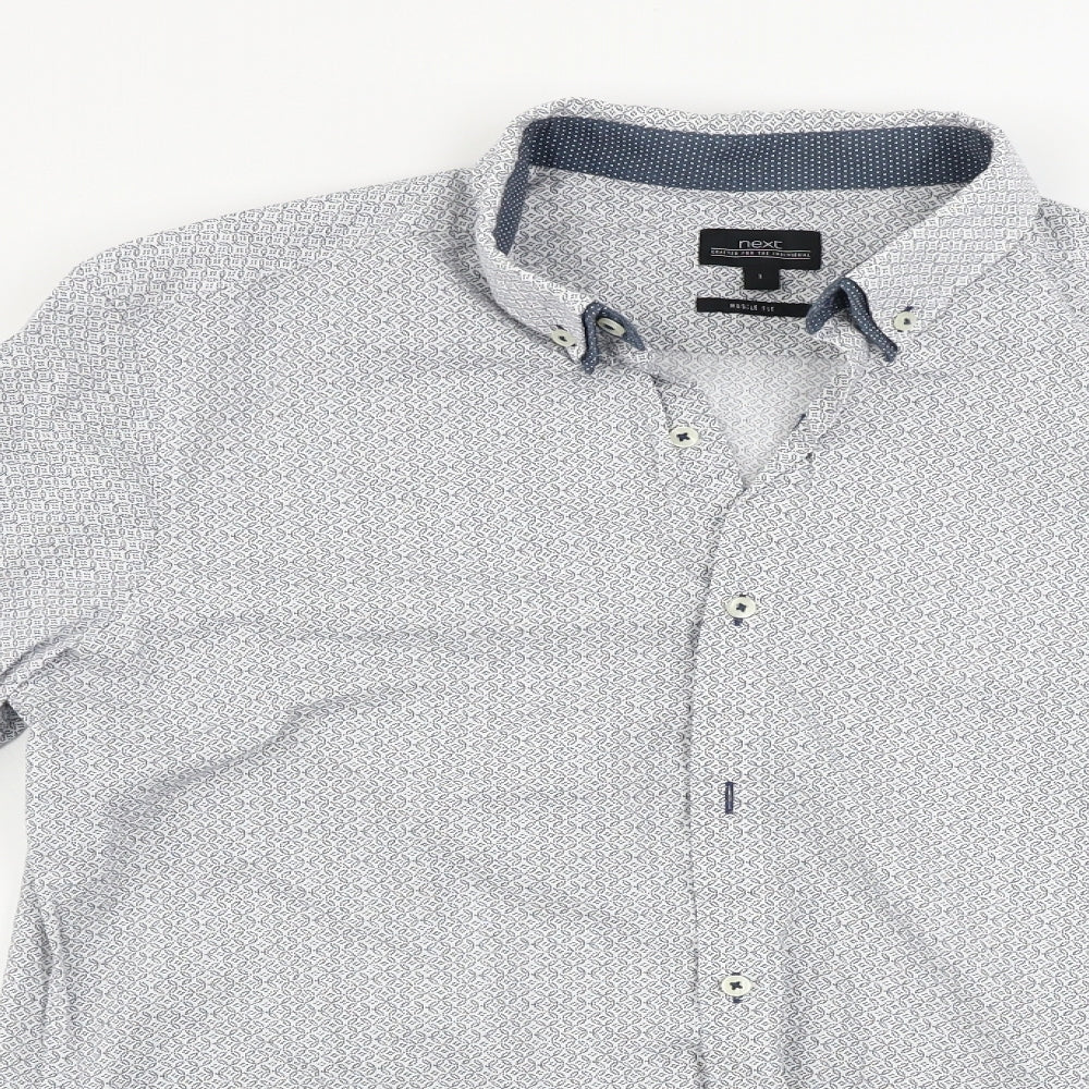 Mens UK Size L NEXT Blue  Button-Up Long Sleeve Casual Shirt