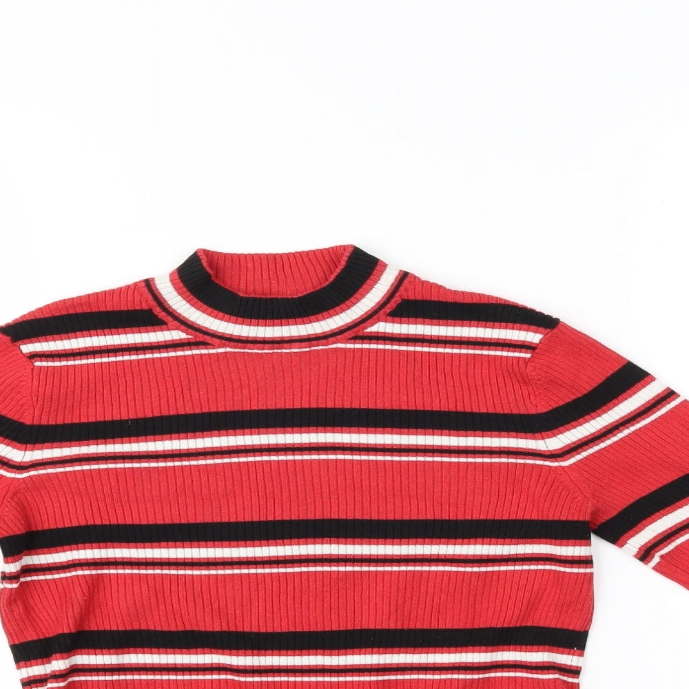 Womens UK Size S H&M Red Basic Blouse