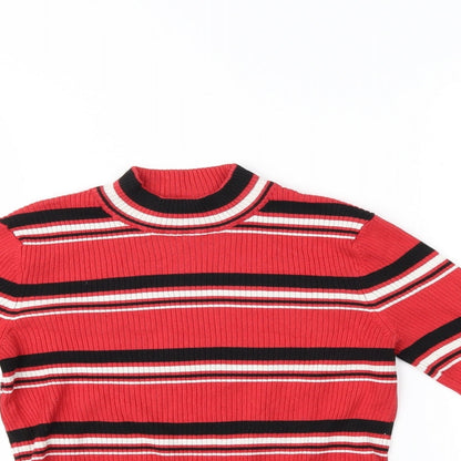 Womens UK Size S H&M Red Basic Blouse