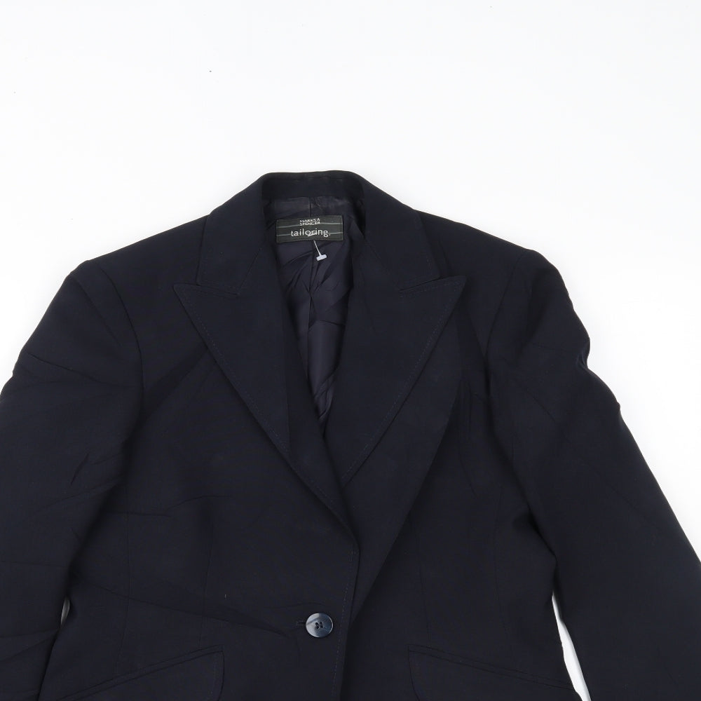 Marks and Spencer Womens Blue   Jacket Blazer Size 10