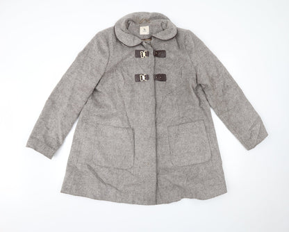 TU Womens Beige   Overcoat Coat Size 14