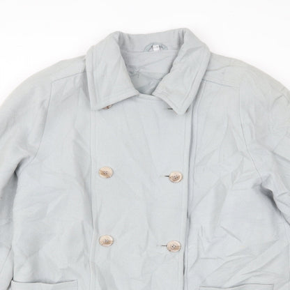 edinburgh collection Womens Blue   Motorcycle Jacket Coat Size 12