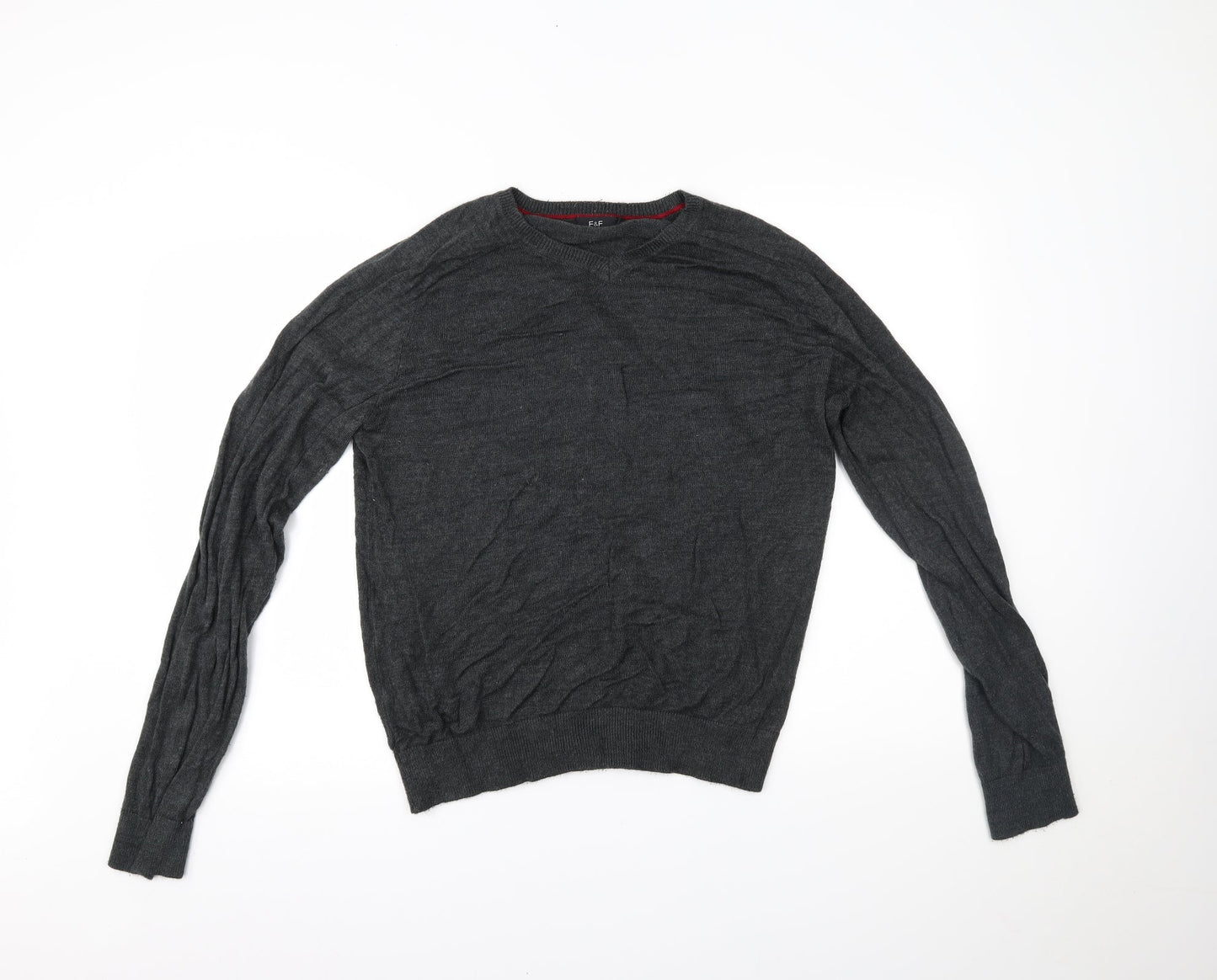 F&F Mens Grey   Pullover Jumper Size M