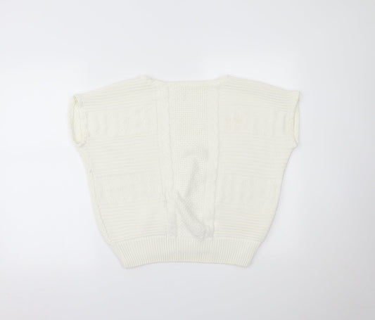Womens UK Size 16 Preworn White Basic T-Shirt