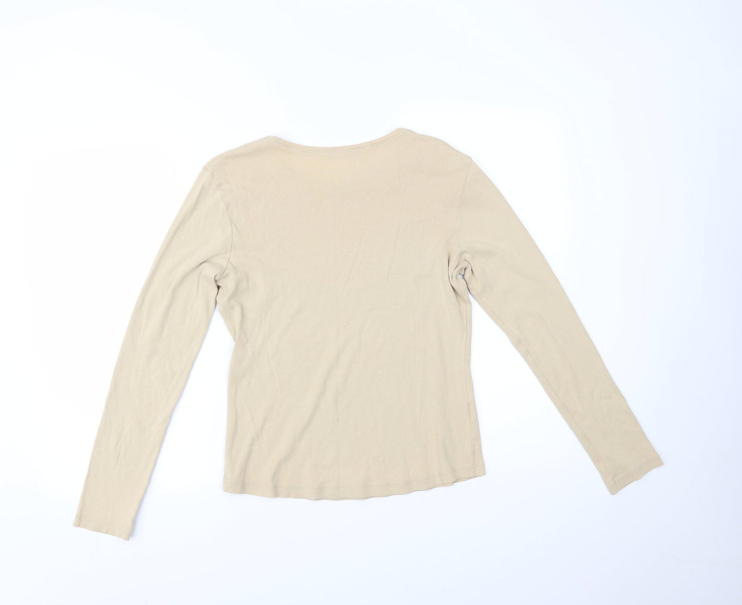 Womens UK Size 14 Preworn Beige Basic Blouse