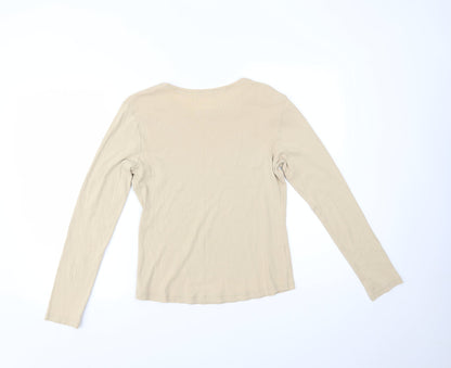 Womens UK Size 14 Preworn Beige Basic Blouse