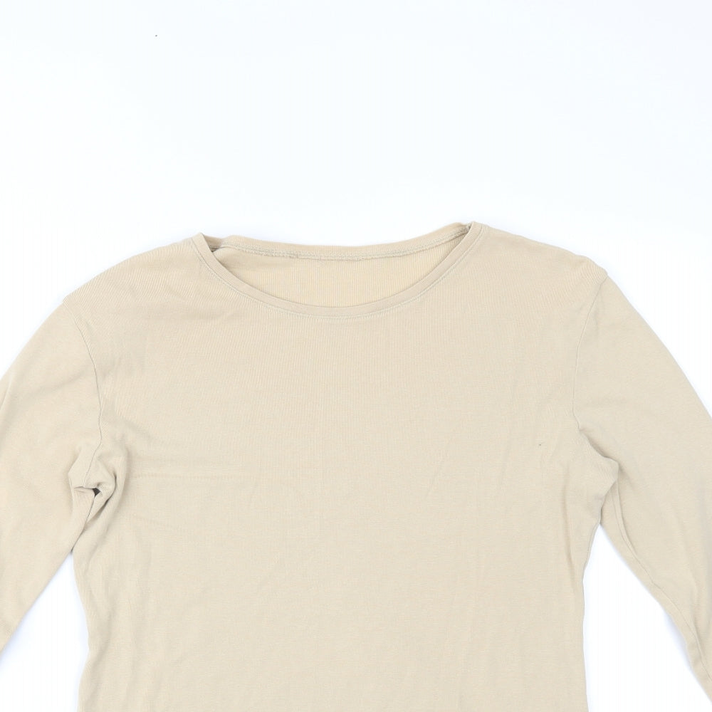 Womens UK Size 14 Preworn Beige Basic Blouse