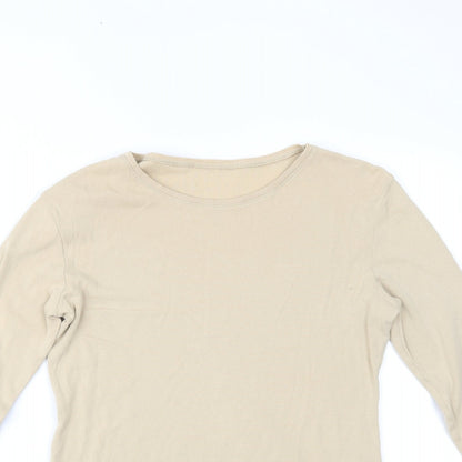 Womens UK Size 14 Preworn Beige Basic Blouse