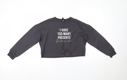New Look Girls Grey   Pullover Jumper Size 12-13 Years