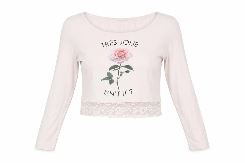 Womens UK Size S H&M Pink Cropped Blouse