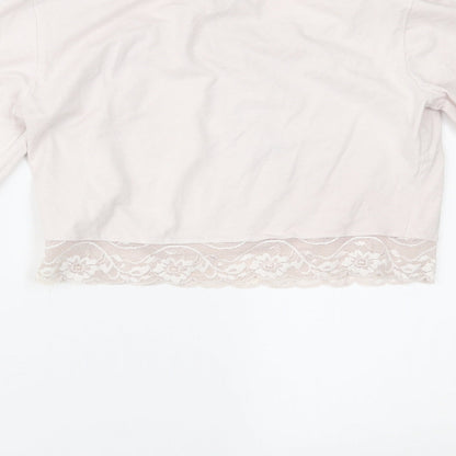 Womens UK Size S H&M Pink Cropped Blouse