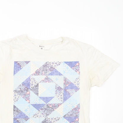 DNM73 Mens White    T-Shirt Size S