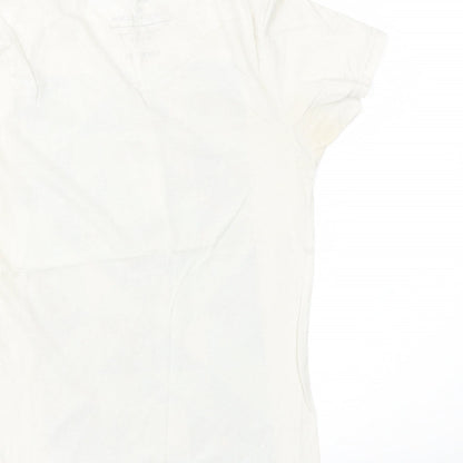 DNM73 Mens White    T-Shirt Size S