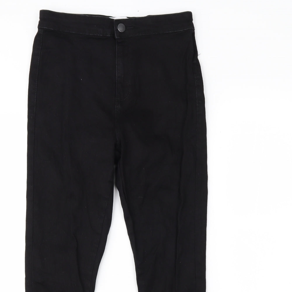 Miss Selfridge Womens Black  Denim Skinny Jeans Size 10 L26 in