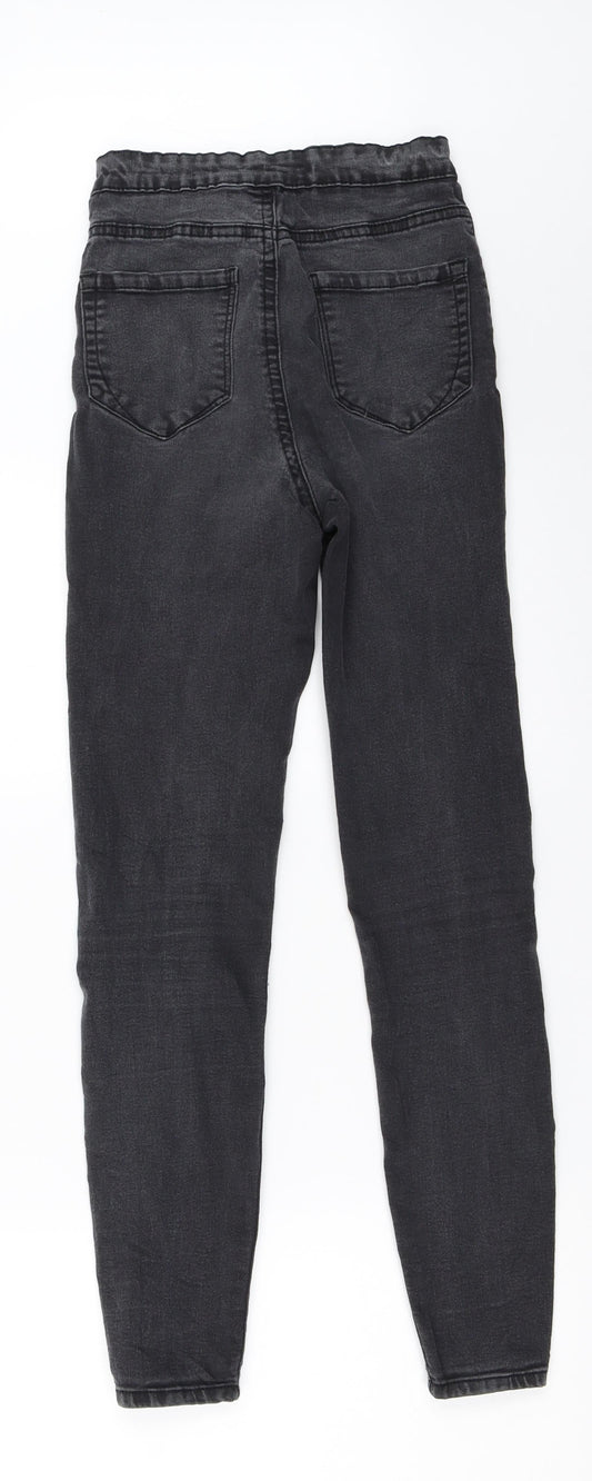 Primark Womens Black  Denim Skinny Jeans Size 8 L26.5 in
