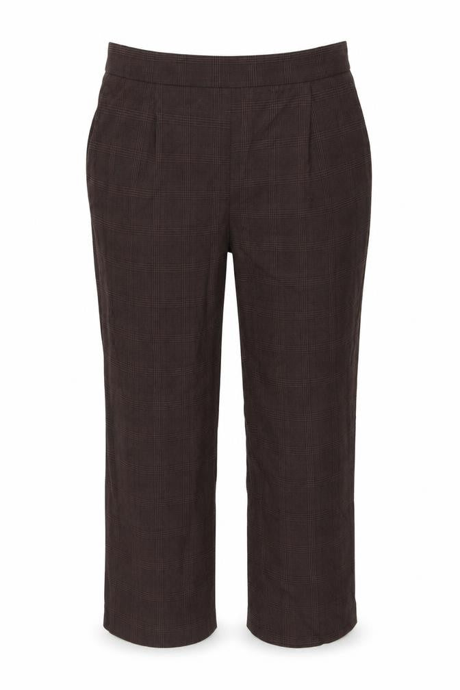 Womens UK Size 44 H&M Regular Fit Capri Brown Trousers