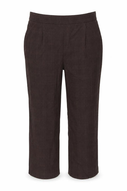 Womens UK Size 44 H&M Regular Fit Capri Brown Trousers