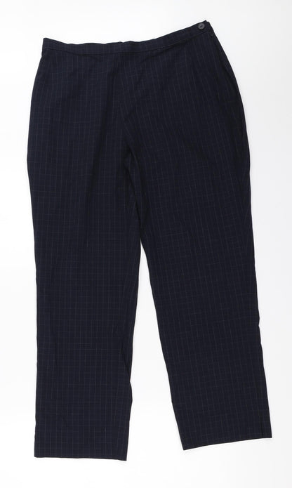 Womens UK Size 16 Marks and Spencer Regular Fit  Blue Trousers