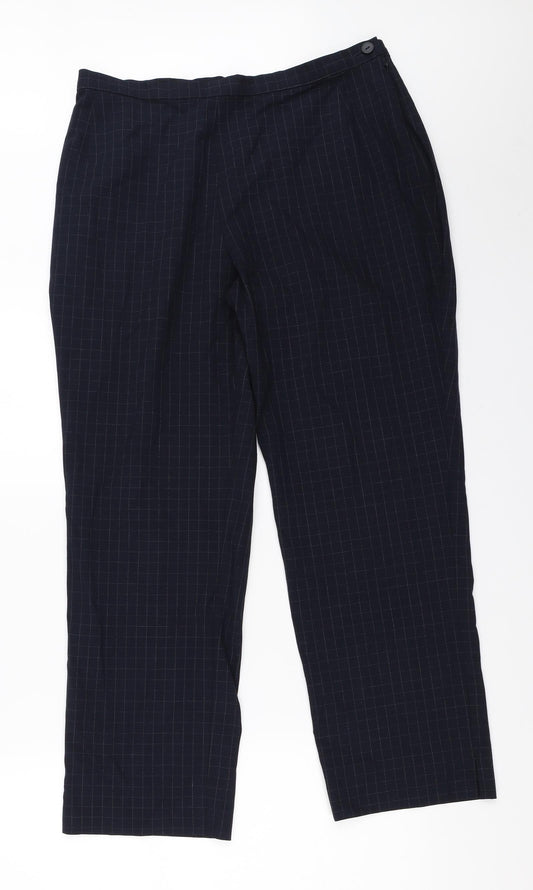 Womens UK Size 16 Marks and Spencer Regular Fit  Blue Trousers