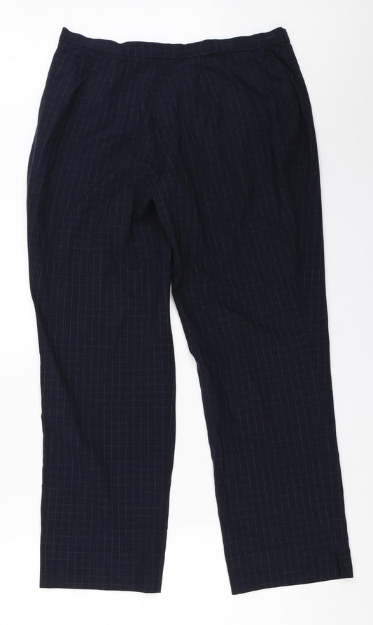 Womens UK Size 16 Marks and Spencer Regular Fit  Blue Trousers