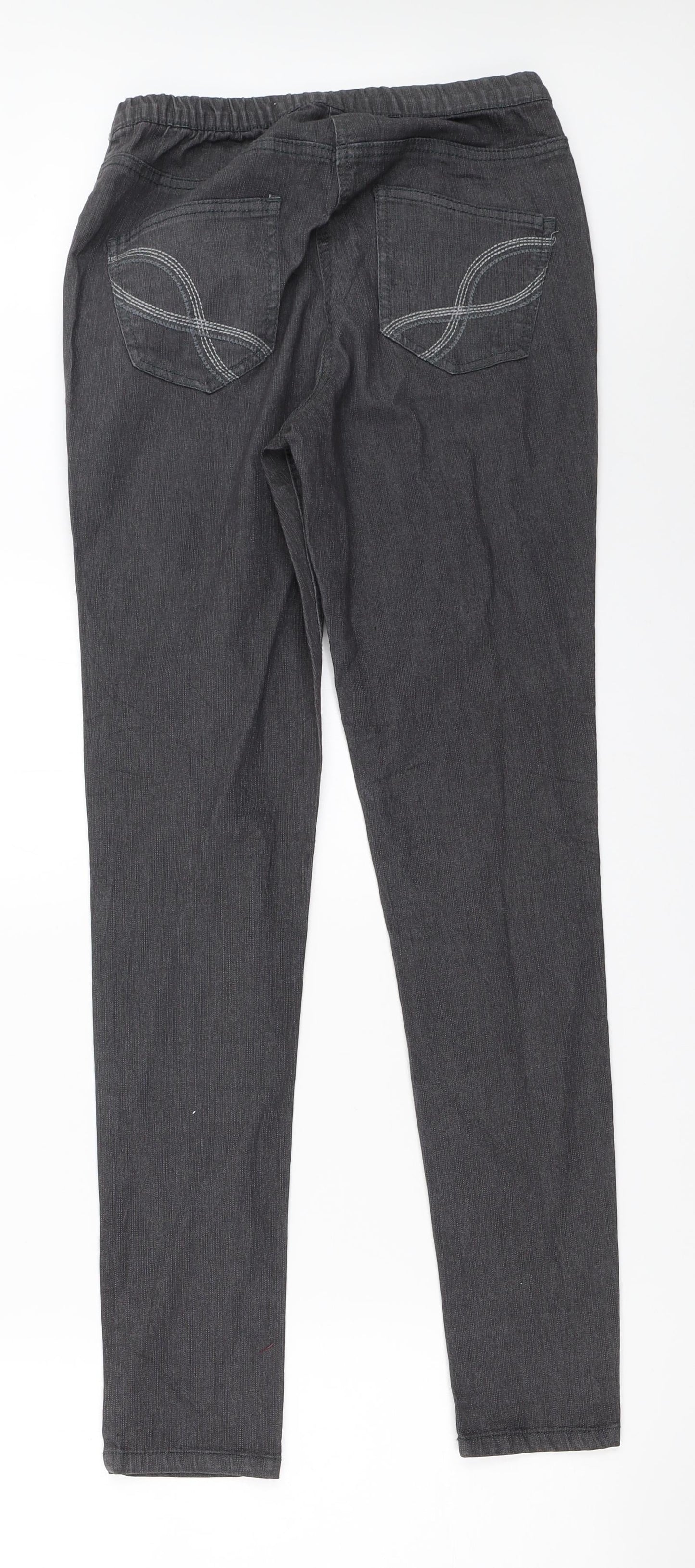 M&Co Womens Grey   Jegging Jeans Size 10 L30 in