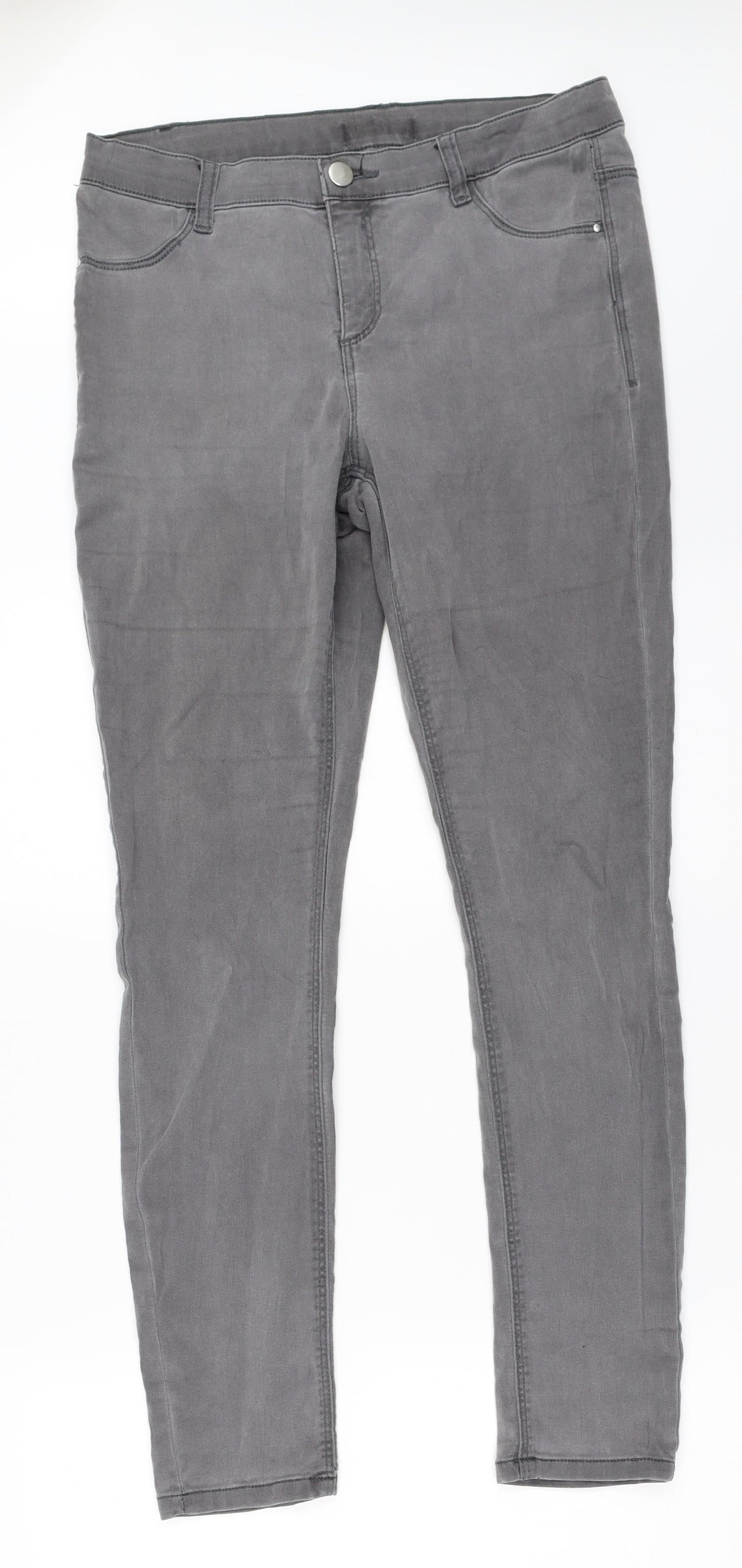 Preworn Womens Grey   Skinny Jeans Size 31 in L29 in