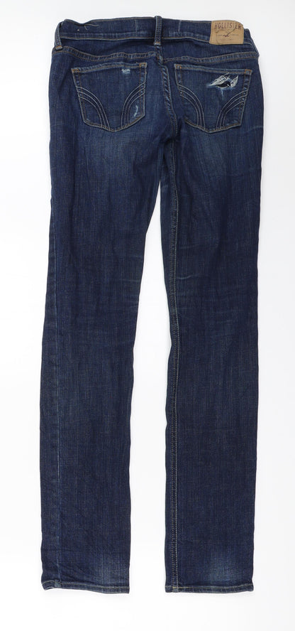 Hollister Womens Blue  Denim Straight Jeans Size 26 in L33 in