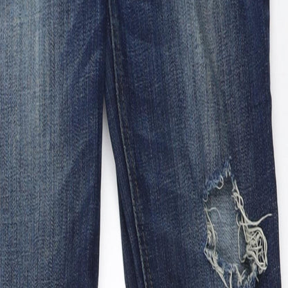 Hollister Womens Blue  Denim Straight Jeans Size 26 in L33 in