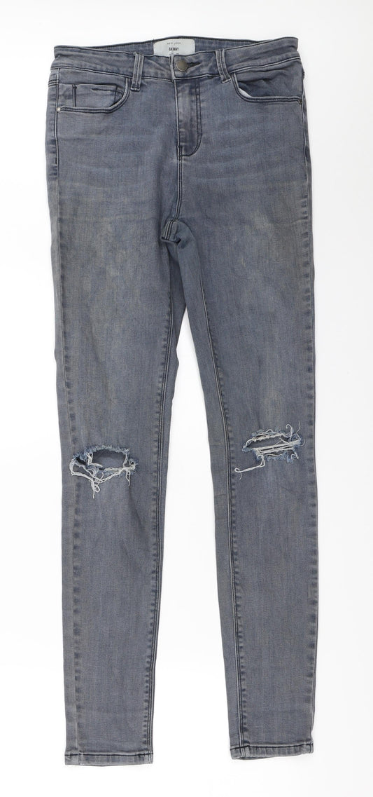 New Look Womens Blue   Skinny Jeans Size 10 L29.5 in