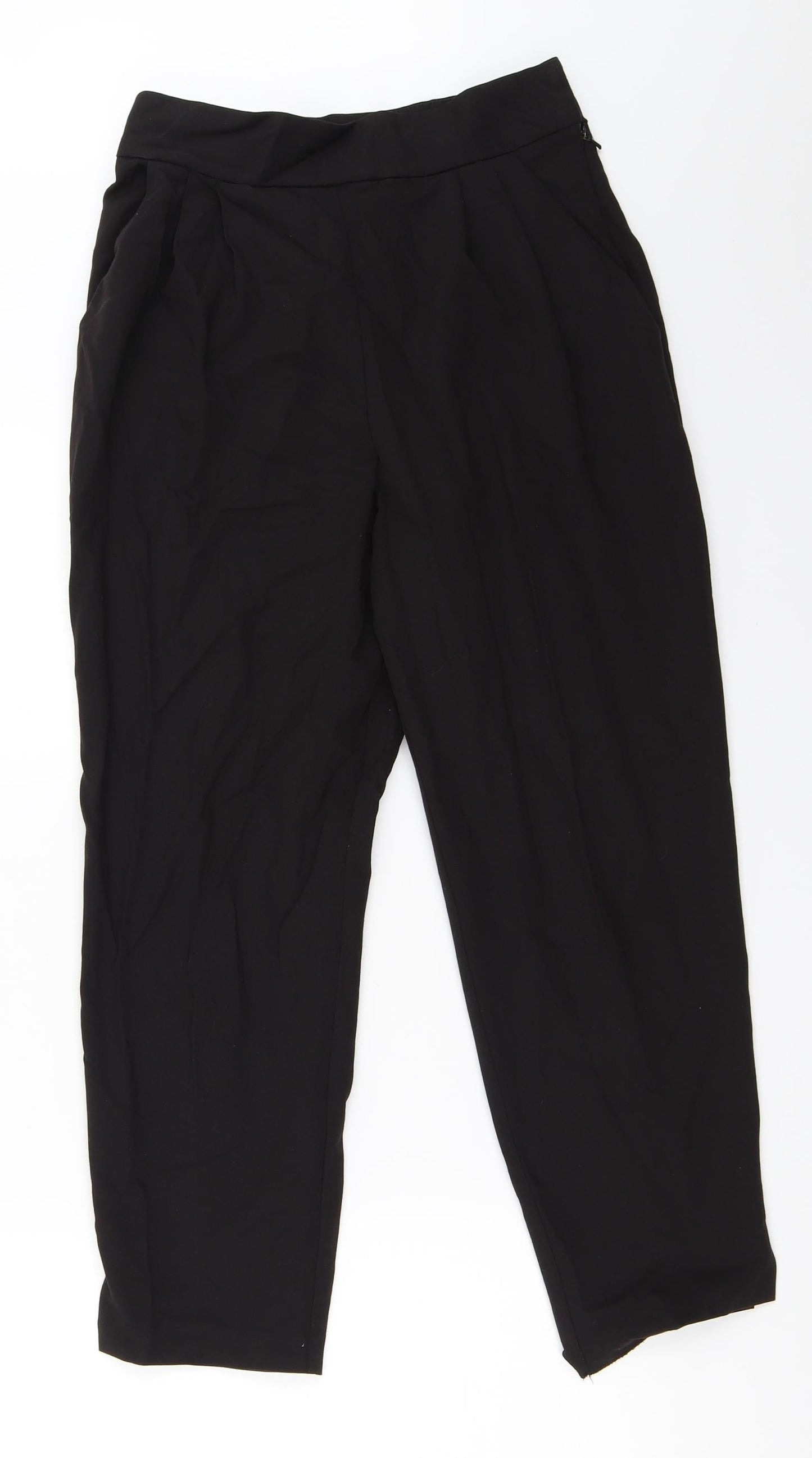 Womens UK Size 8 ASOS Regular Fit Capri Black Trousers