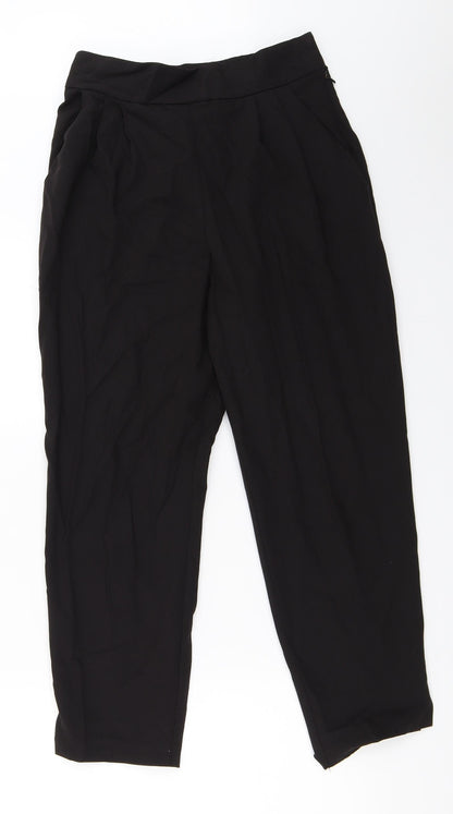 Womens UK Size 8 ASOS Regular Fit Capri Black Trousers