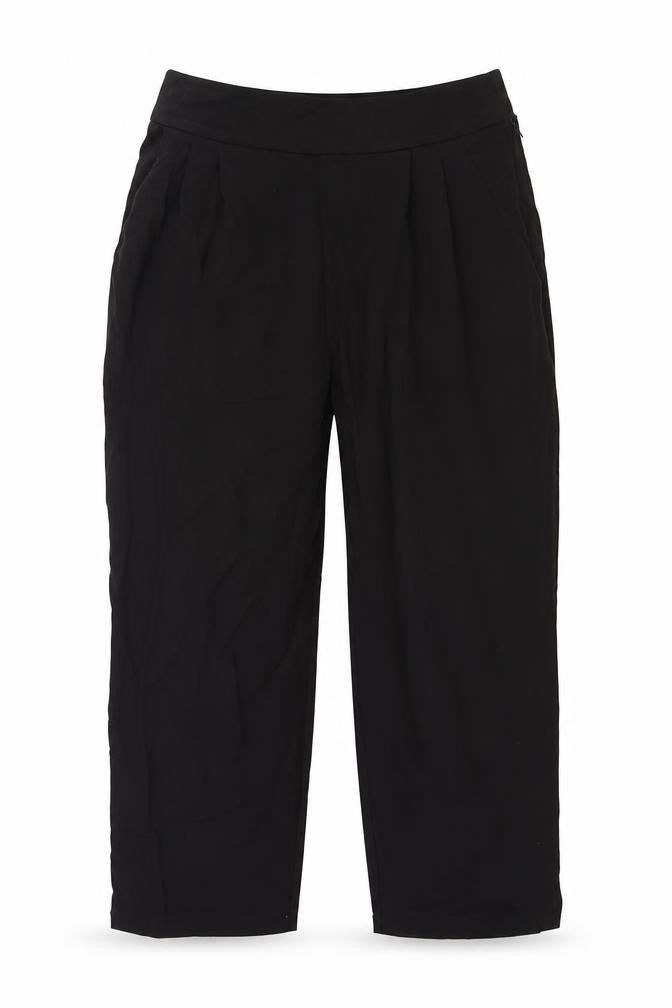 Womens UK Size 8 ASOS Regular Fit Capri Black Trousers