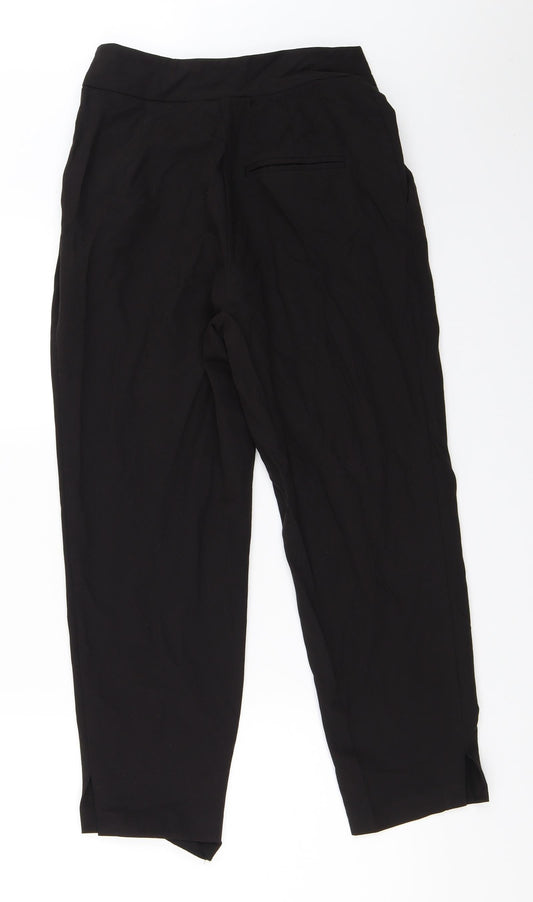 Womens UK Size 8 ASOS Regular Fit Capri Black Trousers