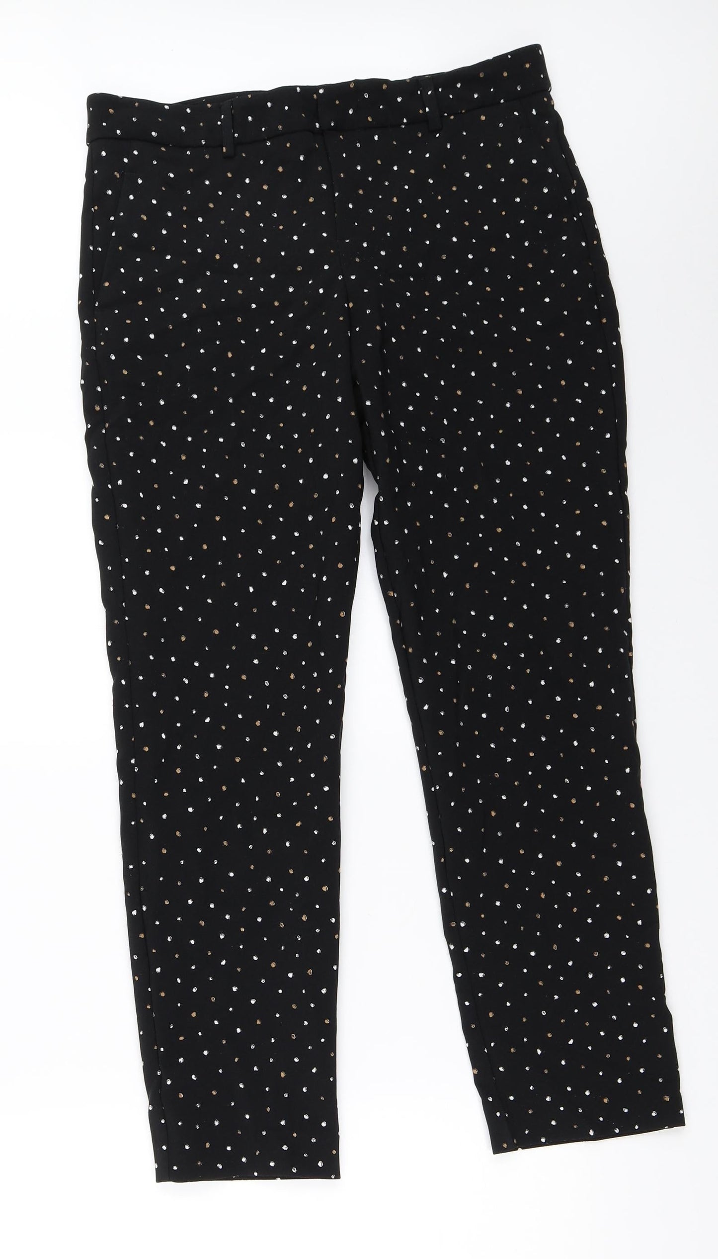 MNG Womens Black   Capri Trousers Size 40 L28 in