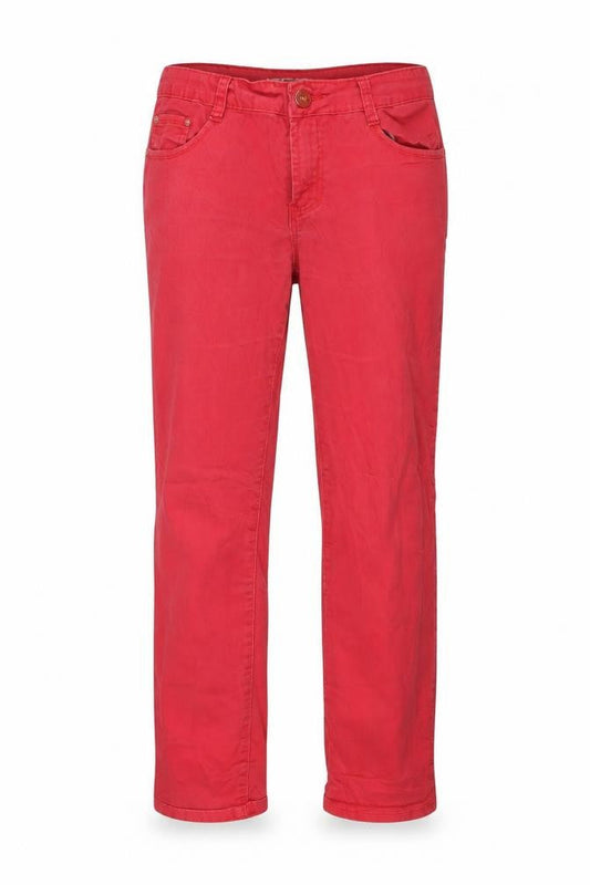 Womens UK Size 31 in Miss Cherry Regular Fit Straight Red Jeans