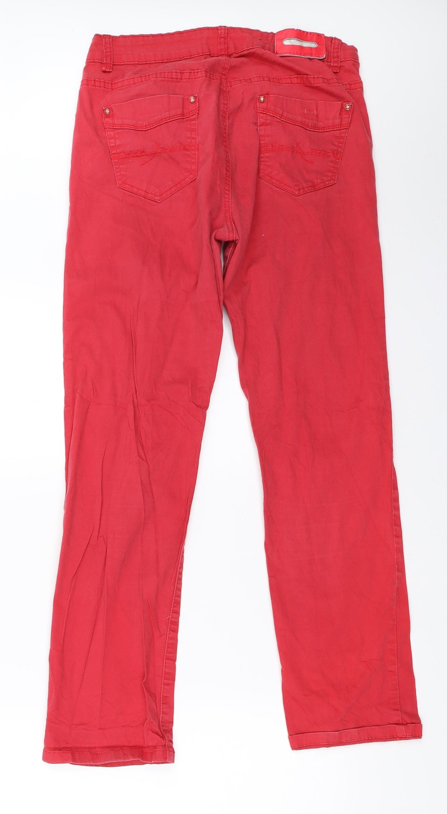Miss Cherry Womens Red   Straight Jeans Size 31 in L28 in