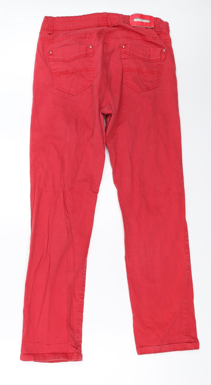 Miss Cherry Womens Red   Straight Jeans Size 31 in L28 in
