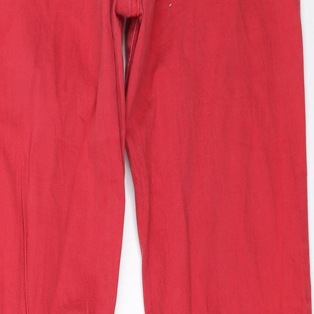 Miss Cherry Womens Red   Straight Jeans Size 31 in L28 in