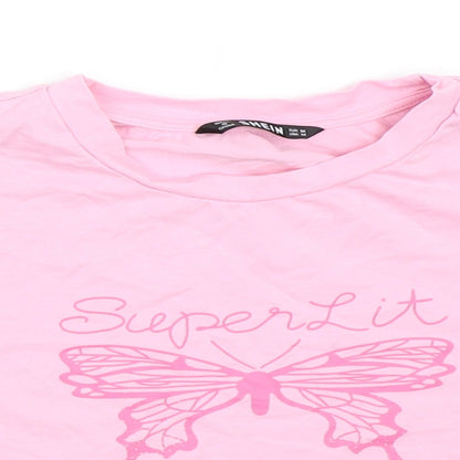 SheIn Womens Pink   Cropped T-Shirt Size M