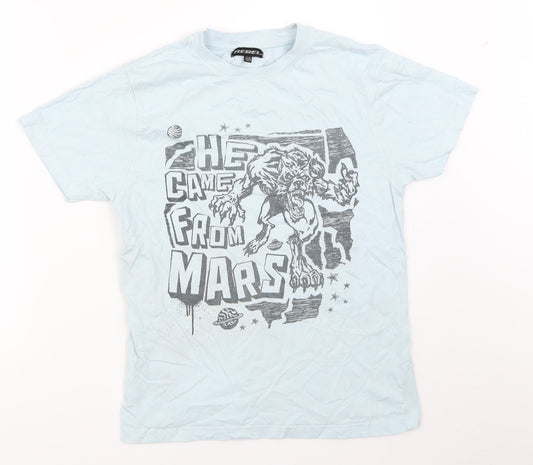 Rebel Boys Blue   Basic T-Shirt Size 11-12 Years